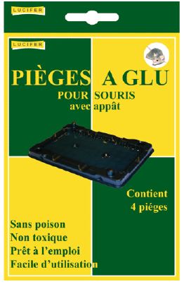 Pièges à glu pour souris. Lot de 4