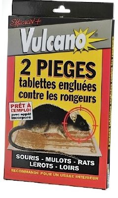 Piege a rat englué - paquet de 2 pièges -