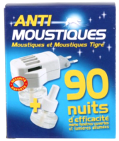 Diffuseur anti moustiques + 2 recharges 45 nuits.
